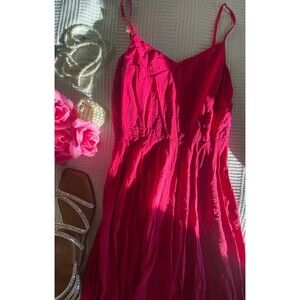 Old Navy - The Cami Dress hot pink w/ adjustable straps SMALL for summer NWOT